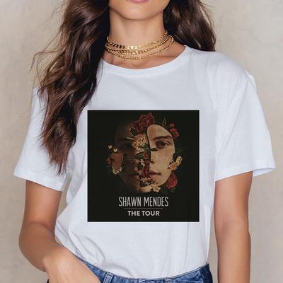 Tricou cu imprimeu amuzant Shawn Mendes pentru femei Harajuku Ullzang Tricou la modă anii 90 cu imprimeu amuzant