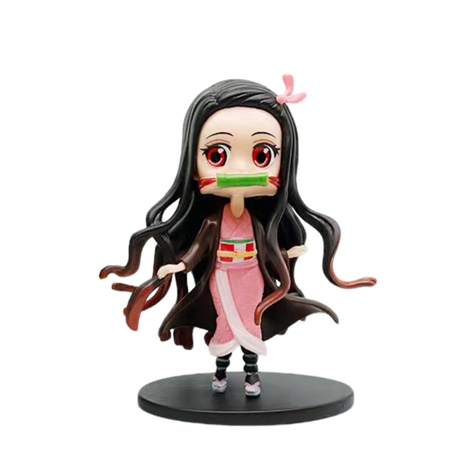 Anime Demon Slayer Figure Kamado Tanjirou Nezuko Action Figures Zenitsu Figurine Inosuke Kimetsu No Yaiba Figura PVC Model Toys