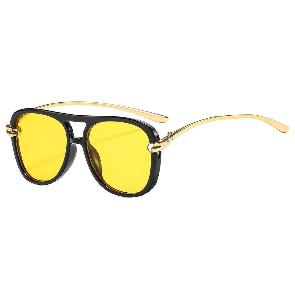 Neue Retro Doppelbrücken Pilot Steampunk Sonnenbrille Luxus Metallrahmen Verlauf Hohe Qualität Design Unisex Sonnenbrille Uv400