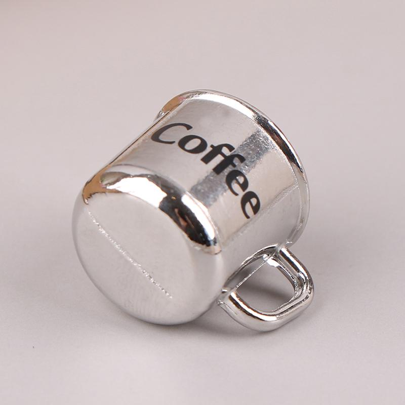 1/12 Domeček pro panenky Mini Kovový Model Šálku na Kávu a Čaj Domeček pro panenky Kuchyňské Doplňky Dekorace Domku pro panenky Hračky