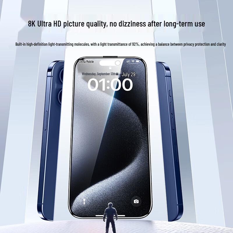 UGREEN Anti-Peep Tempered Glass Screen Protector for iPhone 15 Plus