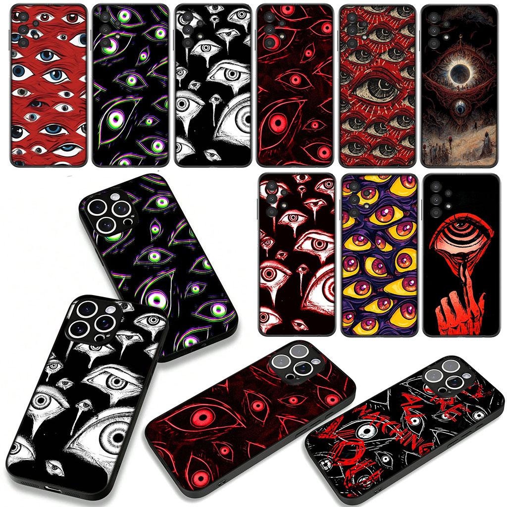 Cover for Apple iPhone 17 16 11 Pro XS Max XR 6 7 8 Plus 16E SE 2020 Air 5 SE2 Phone Case Eyes Spooky Scary Face