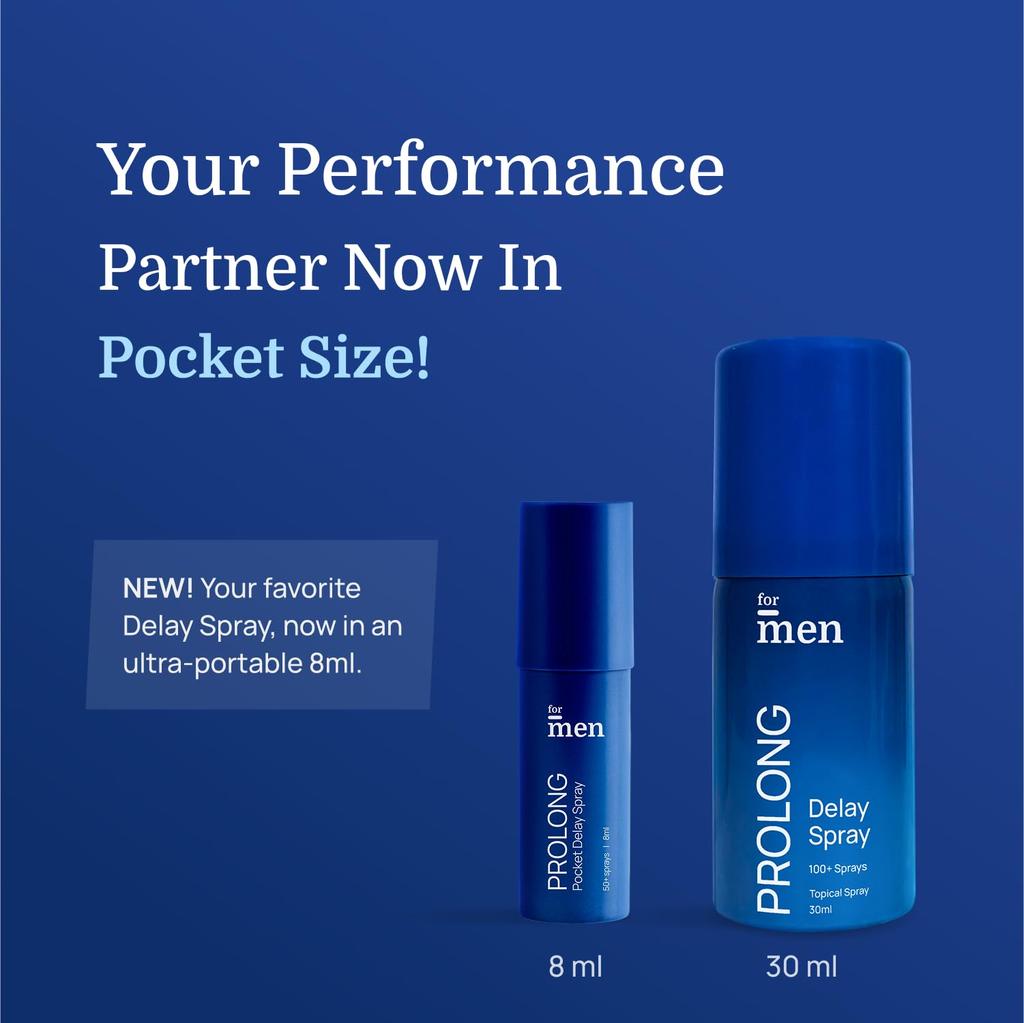 ForMen Prolong Topical Spray for Men (8 ml) | Easy-to-Use & Carry | Pocket Size | Body Safe Spray (PACK OF 3)