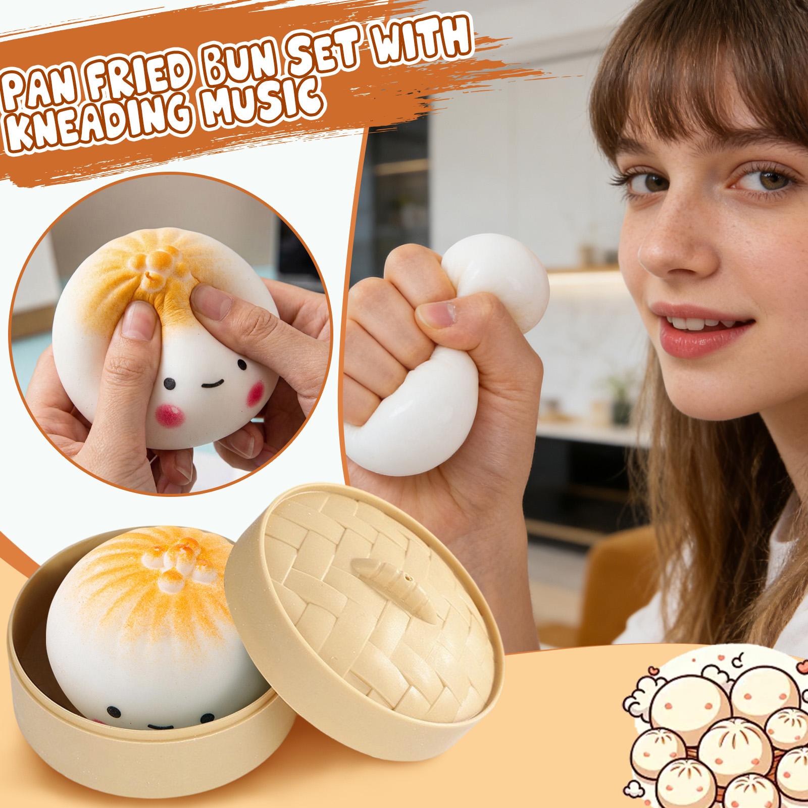 

Soft Baozi-shaped Stress-relieving Balls, Fun Toys Featuring Steamed Buns With Cages, Sensory Toys, And Stress Relief. One Size белый