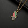  Martinique Island Map Pendant Necklace Stainless Steel Men Women GoldSilver Color Charm Fashion Country Map Jewelry Gift