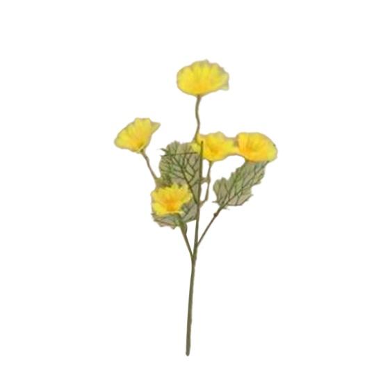 Artificial Flowers 5 Heads Faux Silk Wildflowers with Stems Fake Spring Flower Bouquet for Home Wedding Garden Vase Decor