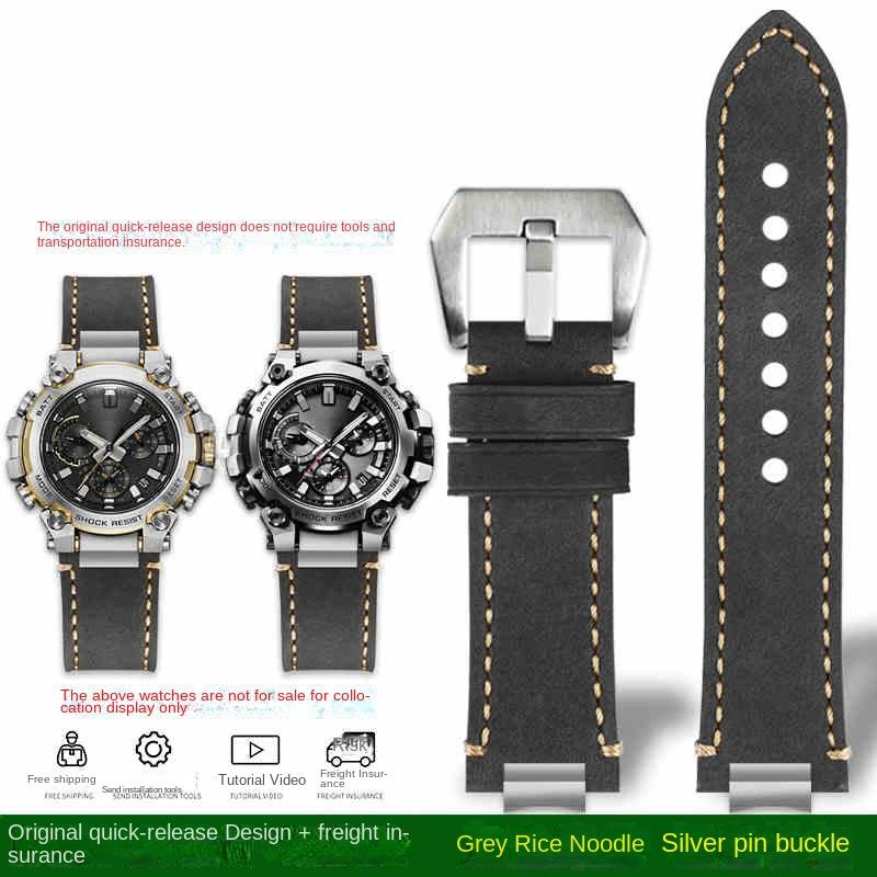 Schnellwechsel MTG B3000 Retro Leder Uhrenarmband Für Casio MTG-B3000B/BD Edelstahl Adapter Herren Rindsleder Uhrenarmband