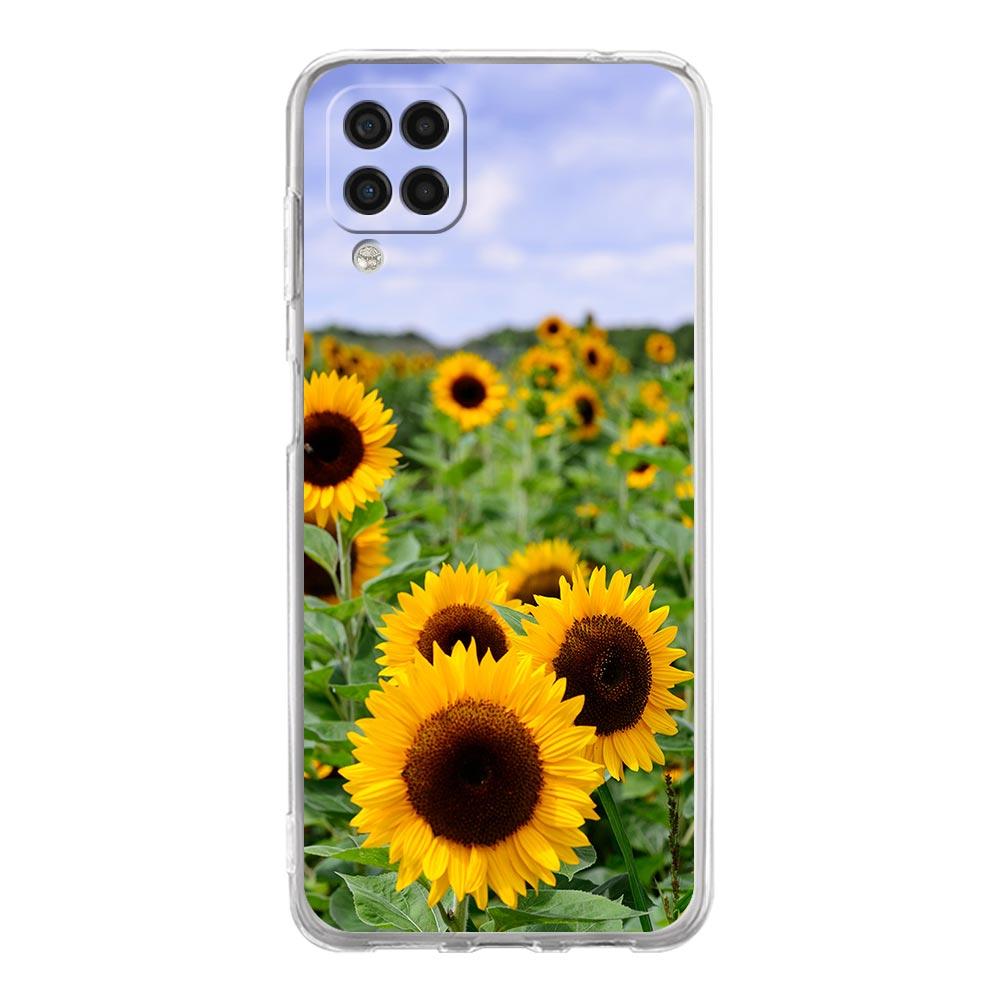 Pretty Sunflower Phone Case For Samsung Galaxy A51 A71 A21S A12 A11 A31 A41 A03S A13 A33 A73 A53 A52 A32 5G A23 Soft Clear Cover