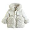 Girls Fur Coat Winter Girl Baby Fashionable Thickened Parka Coat Children Cotton Clip Winter Cotton Coat