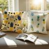 Hand-Drawn Pineapple Cushion Cover Linen Pillowcase Cover Soft Decor For Sofa Home Room