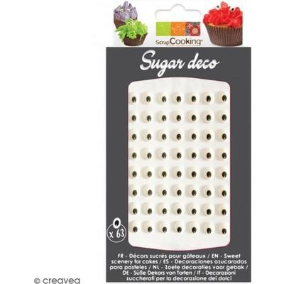 Sugar Decoration for Cakes - Eyes - 63 Pcs