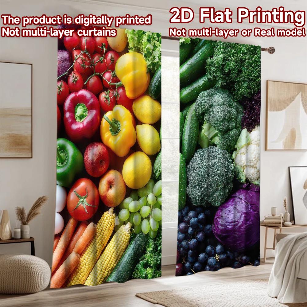 2D Flat Photography Backdrop Party Backdrop Fresh Colorful Vegetables 100% Polyester Vibrant Reunion Perfect for Bedroom