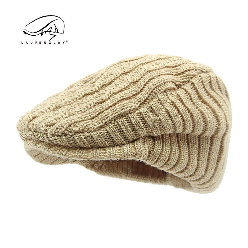 Retro Wool Beret Women's Autumn and Winter Knitted Hat Fleece Warm Cap Casual Forward Hat Men