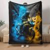 1pc Motorcycle Printing Lightweight Flannel Blanket, Comfortable and Warm Blanket,  Sofa Bed and Couch Office, Suitable for Gift Blankets