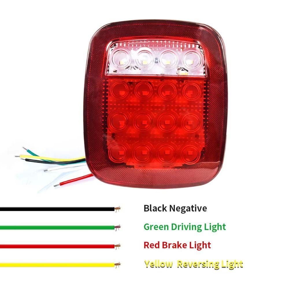 Anti Collision 21LED Truck Clearance Light Square LED Marker Side Light Signal Tail Light  Lorry
