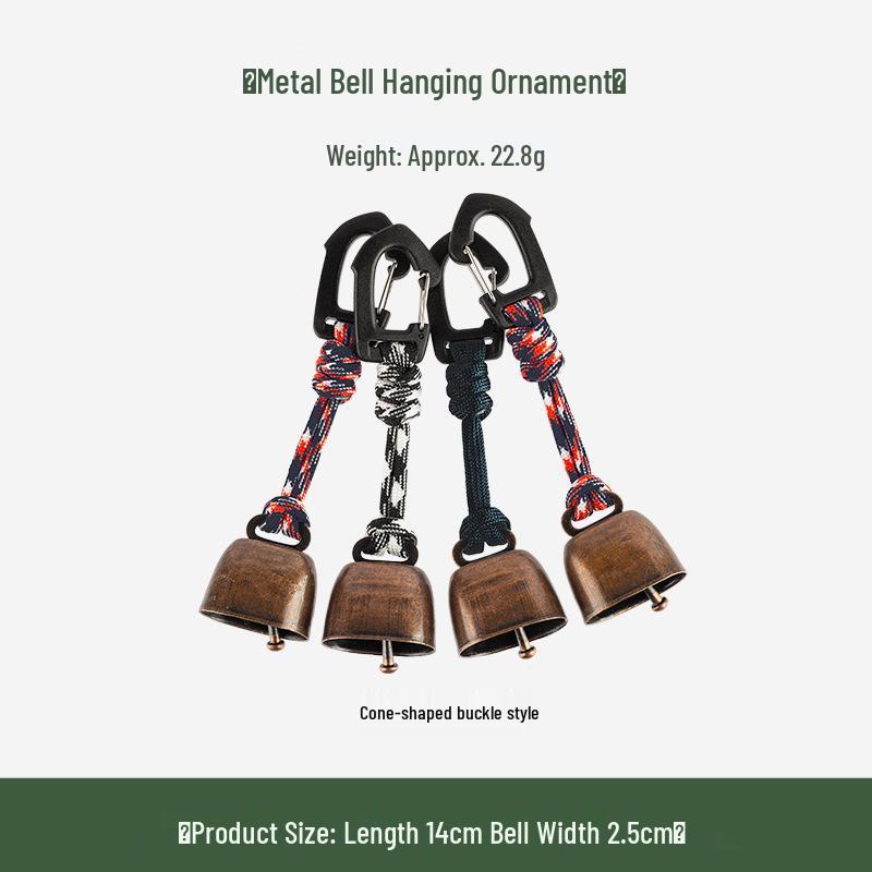 Retro Iron Bear Repellent Hiking Bell Keychain