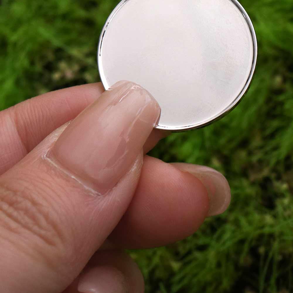 Metal 25mm Silver Golf Ball Markers Golf Visor Cap Clips Golf Hat Clip Golfs Balls Position Markers