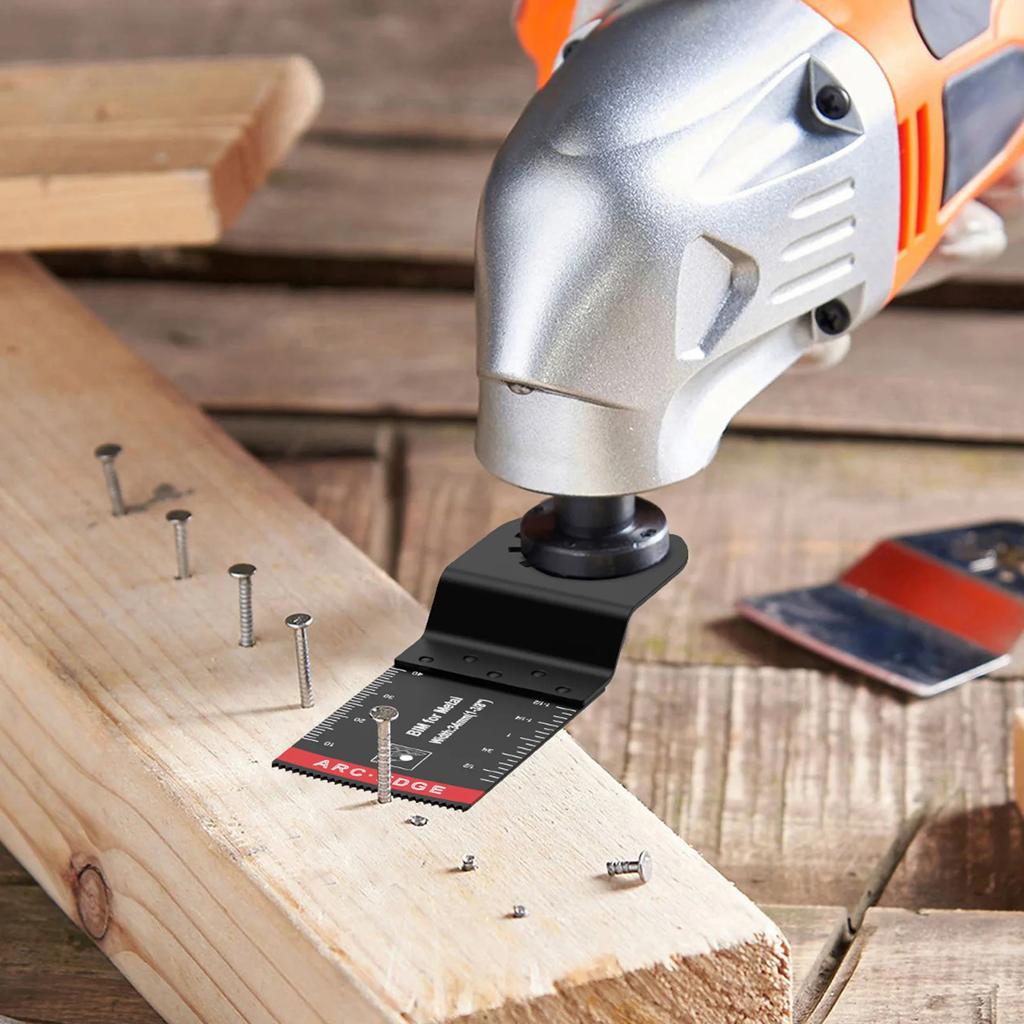 Sada 10 oscilačních pilových kotoučů, zakřivené bimetalové 34mm multifunkční kotouče, univerzální řezací oscilační kotouče na dřevo a kov