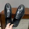 Men's Classic Retro Brogue Shoes Mens Lace-Up Leather Dress Business Office Men Wedding Party Derby Shoe Height Increasing Shoes