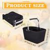 Foldable Aluminum Frame Basket With Large Zippered Side Pockets, Foldable Oxford Cloth Shopping Tote Bag, Insulated Picnic Bag
