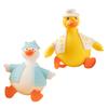 Slow-Rising Duck Squeeze Toy Soft TPR Stress Reliever with Interchangeable Outfits Portable Fidget Decompression Gadget for Kids Adults