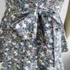 Aboe Knee Short Puff Sleeve Women Spring Summer Dress A-Line Slash Neck  High Waist Slim Cascading Ruffle Floral Print S-XL