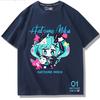 Anime di seconda dimensione Hatsune Miku tendenza moda nuova maglietta di cotone a maniche corte unisex
