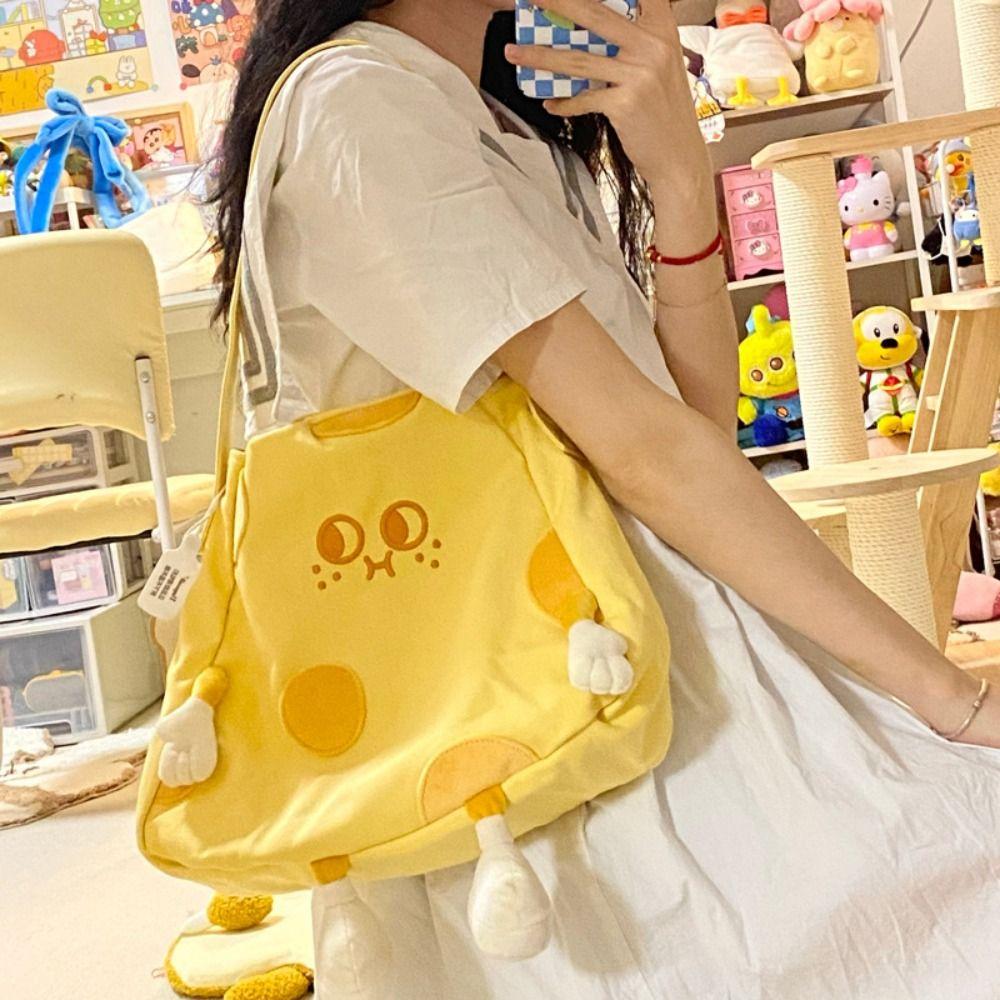 

Crossbody Bag Cute Handbag Cartoon Small Messenger Bag Simple Cheese Doll Girl Shoulder Bag Gift