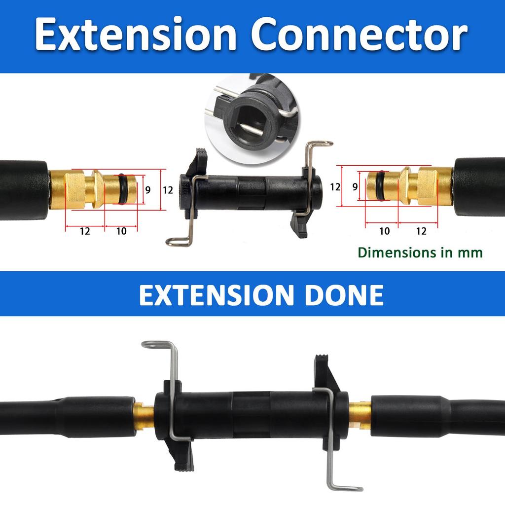 צינור חלופי למכונת שטיפה בלחץ צינור סופר גמיש 2900 PSI צינור עמיד בפני קיפולים עבור Karcher K2-K7 מחבר מהיר