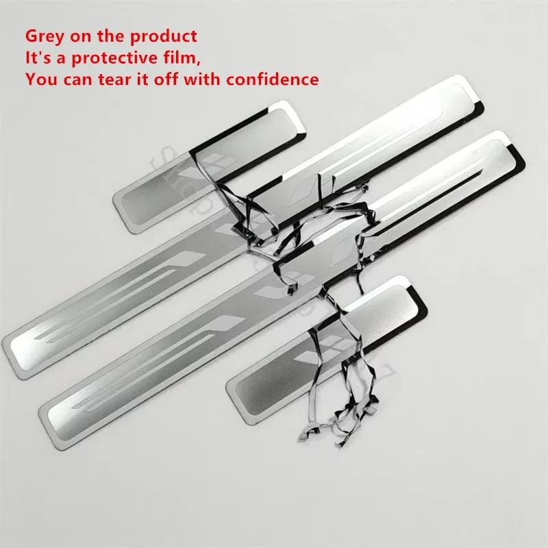 for For Lixiang L7 L8 L9 ONE ~2024 Door Sill Scuff Plate Guard Stainless Steel Kick Pedal Sticker Car Styling Accessories