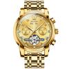 Men's Mechanical Automatic Moon Phase Skeleton Watch 41mm Waterproof Stylish