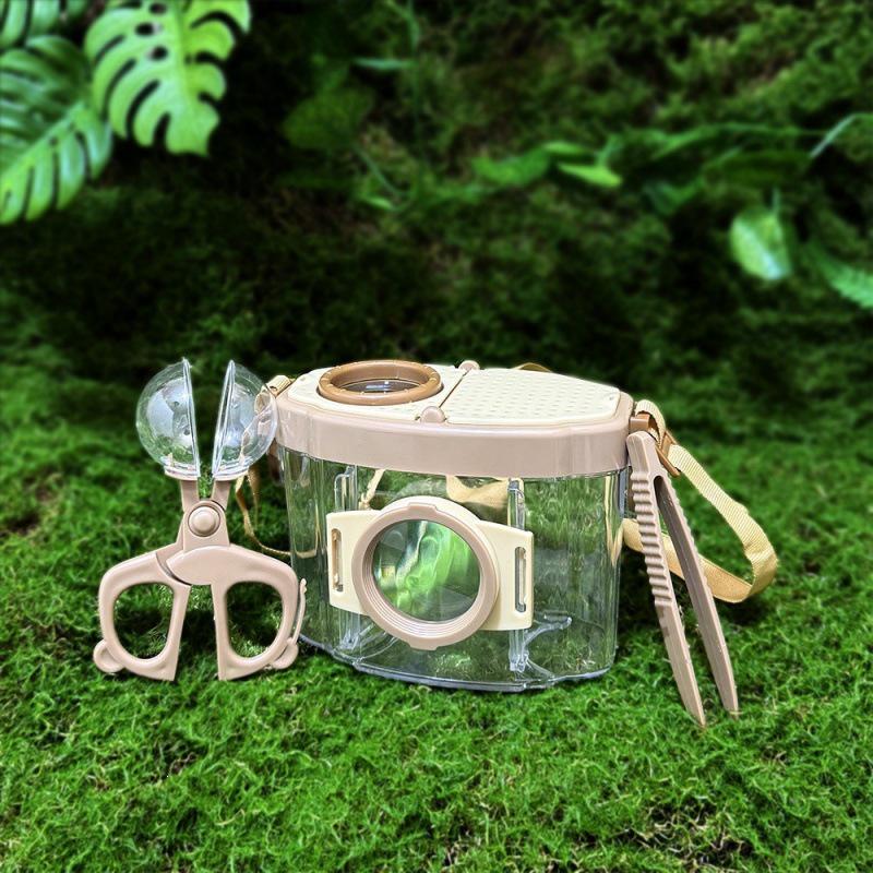 Kids' Outdoor Adventure Insect Observation Kit with Magnifying Glass, Butterfly Net, and Exploration Tools