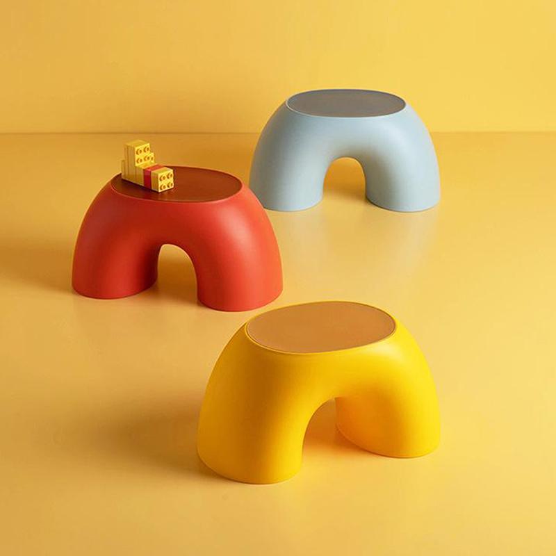 Stool Plastic Rainbow Shape Footstool Safety Kids Step Stool Seat For Living Room Indoor Furniture Children'S Stool Toy