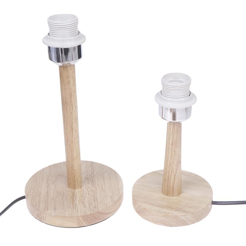 E27 Soporte Circular de Madera Maciza Taza de Lámpara con Cable Interruptor de Encendido/Apagado para Lámpara de Mesa Lámpara de Enchufe Soporte de Lámpara de Noche