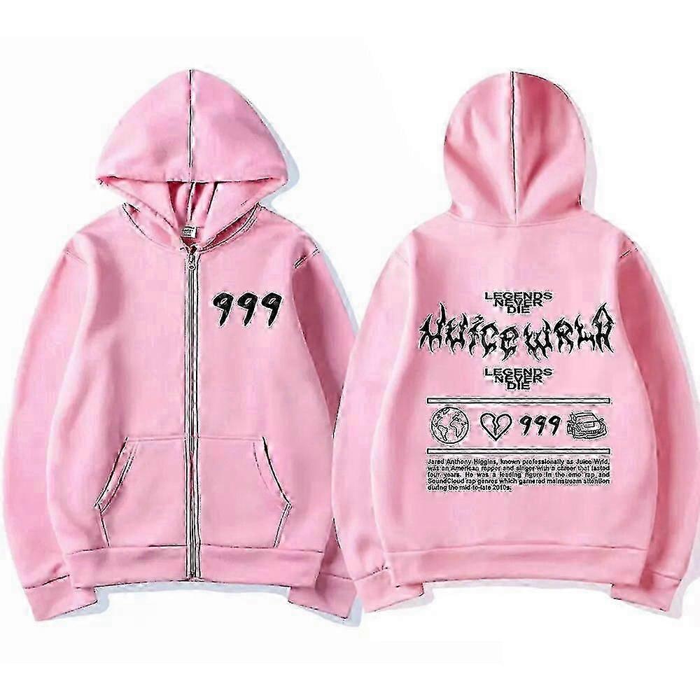Rappare Juice Wrld 999 Retro Dragkedja Huvtröjor Herr Dam Mode Hip Hop Tröjor med dragkedja Träningsjacka Casual Jacka med huva Streetwear