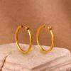 Unisex Geometric Hoop Earrings - Trendy Cross-border Hip Hop Style