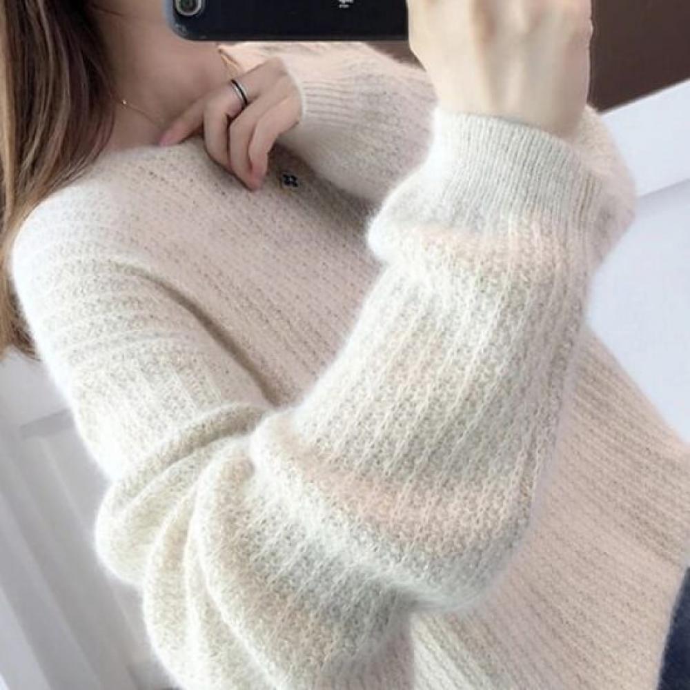 Navava Long Sleeve Round Neck Knit Top Nk3418
