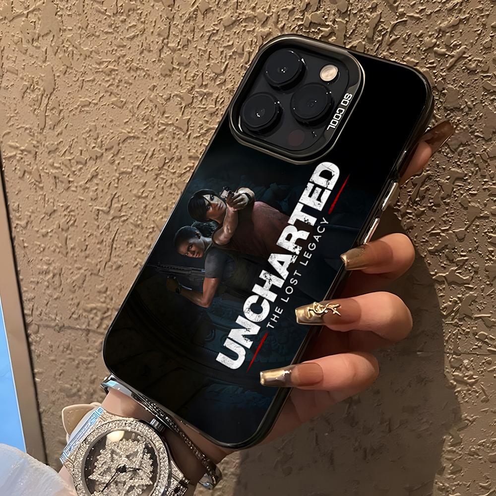 Чехол для телефона с игрой Uncharted 4 The Lost Legacy Для 17 Air IPhone 16 Pro Max 15 14 Plus 12 13 X XS Max 11 Цветной Серебристый Чехол iPhone 15 Pro