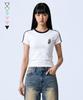 Geulapig Momo Semi-Crop Track Short Sleeve T-Shirt 6 Colors [Grse_6002]