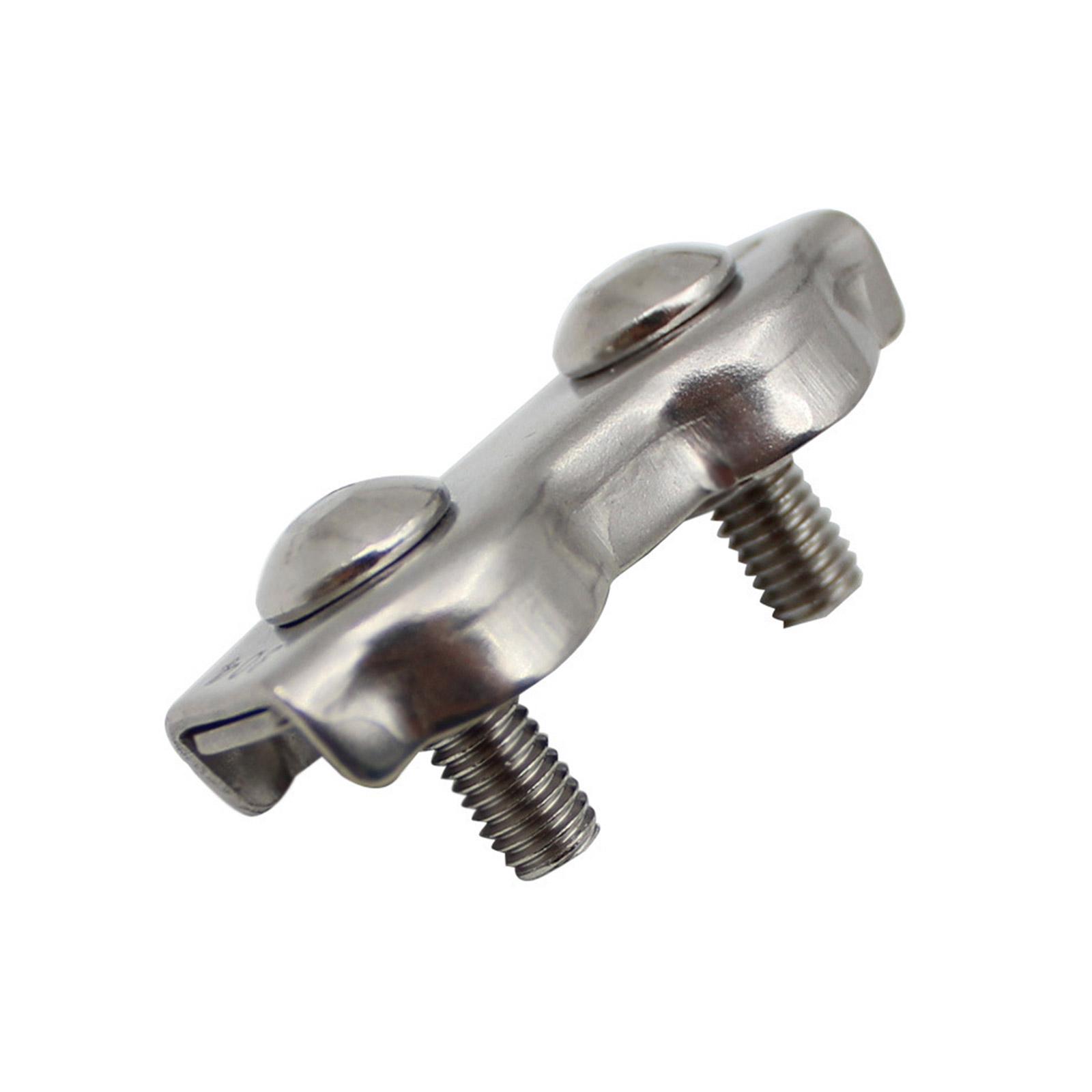 Stainless Steel Heavy Duty Locking Device Aircraft Wire Cord Double Clamp Buckle