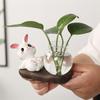 ABFS A Cartoon  Hydroponic Flower Vase Transparent Glass Flower Arrangement Plant Pots Plants Pot For Home Decor