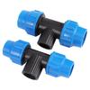 1/2" 3/4" 1" To 20mm 25mm 32mm PE Pipe Locked Tee Farmland Micro-irrigation Sprinkler Irrigation PE Pipe Quick Connection Tee