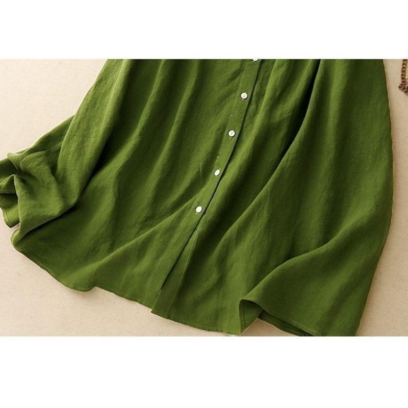 Elegant Loose Sleeveless Shirt Dress Women Summer Casual Long Dress with Tie Waist Design