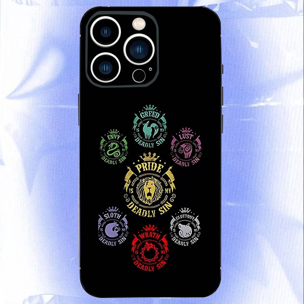 E-Escanor Seven Deadly Sins Phone Case For iPhone 17,16,15,14,13,12,11,Pro,Max,Plus,E,Air,Mini Protective Black Cover