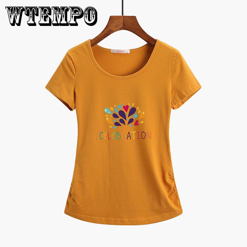 

Буквы Принт Летняя Женская Футболка Мода Свободная Повседневная Харадзюку Маленькая Свежая Женская Одежда