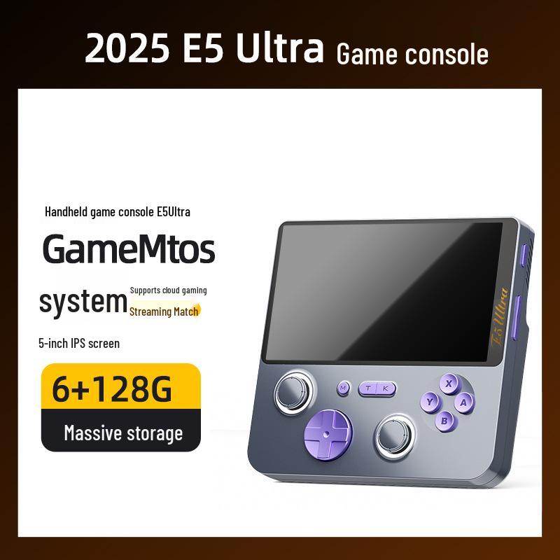 E5Ultra 5" HD Android Handheld Console, 6+128GB, Online Multiplayer Cloud Gaming