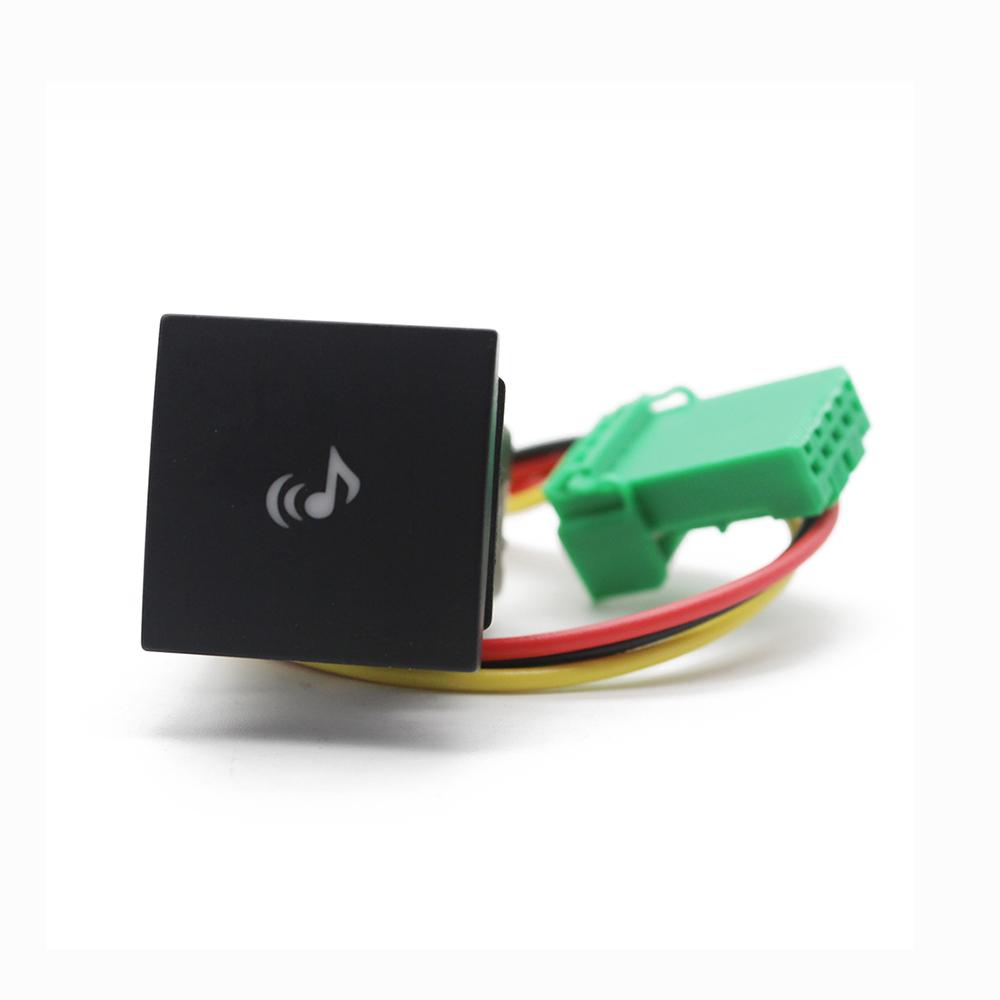 Car LED DRL Light Power On Off Camera Anti-side Slip Music Switch Push Button For VW Golf 6 Golf V Jetta Caddy Scirocco