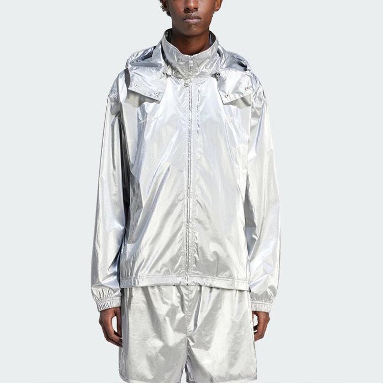 adidas x Wales Bonner Silver Anorak Jacket Silver Unisex Outerwear IB3254