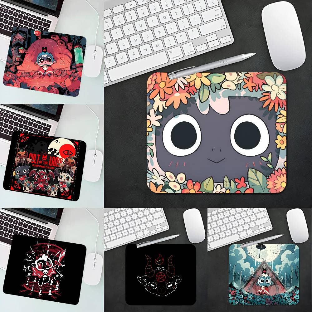 Cult Of The Lamb Gaming Mousepad Small LockEdge Mouse Pad For Gamers Computer Desk Pad Rectangular Anti-slip Rubber