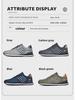 Double Star Men's Genuine Leather Non-Slip Running Shoes with Shock Absorption and Soft Sole